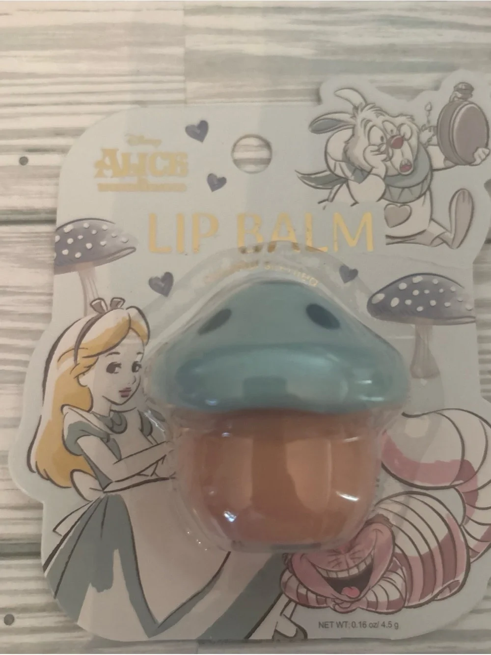 Disney Alice in Wonderland Mushroom Lip Balm Set of 3 - Pink, Yellow, Blue